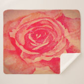 Geblühte Rose Sherpadecke (Vorderseite (Horizontal))