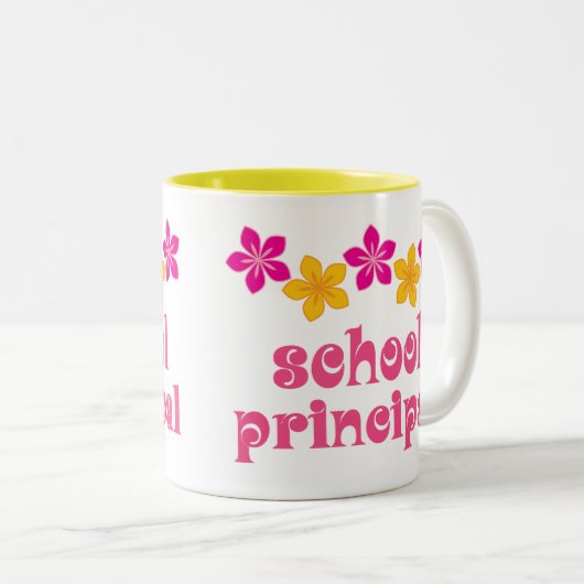 Geblühter Schulvorsteher Zweifarbige Tasse (VorderseiteRechts)