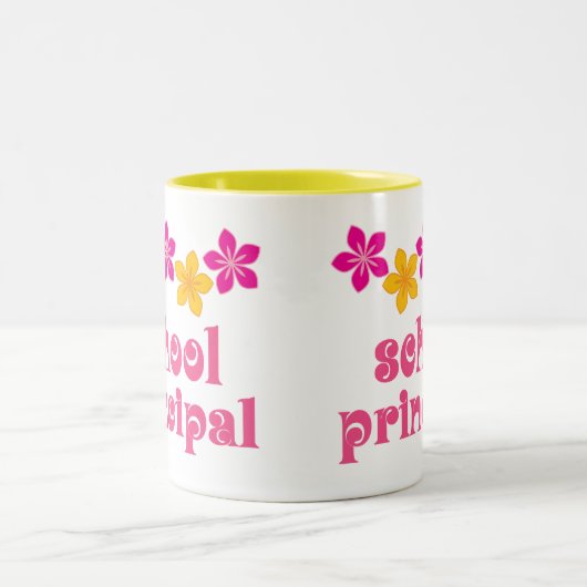 Geblühter Schulvorsteher Zweifarbige Tasse (Mittel)