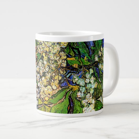 Geblümte Kastanienzweige Van Gogh Kunstkunst Jumbo-Tasse (Vorderseite Rechts)