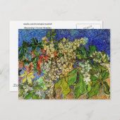 Geblümte Kastanienzweige Van Gogh Kunstkunst Postkarte (Vorne/Hinten)