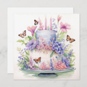 Geblümter der Wünsche: Geburtstagskarte des verzau (Vorne/Hinten)