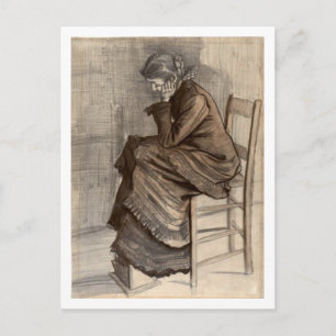 Gebogene Figur einer Frau, Vincent van Gogh Postkarte