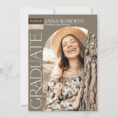 Gebogene Fotograduations-Einladung Einladung (Vorderseite)