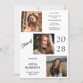 Gebogene Fotograduations-Einladung Einladung (Rückseite)