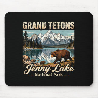 Gebogene Grand Tetons Jenny Lake National Park Bär Mousepad