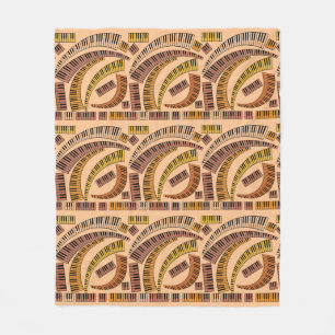 Gebogene Klaviertasten Fleece-Decke Fleecedecke