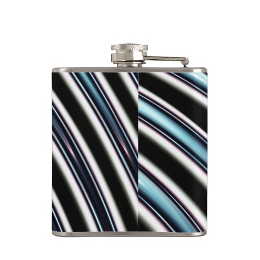 Gebogene Linien nah oben von einem Fraktal Flachmann (Rückseite)