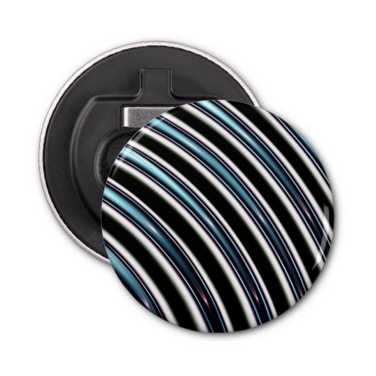 Gebogene Linien nah oben von einem Fraktal Flaschenöffner (Vorderseite)