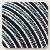 Gebogene Linien nah oben von einem Fraktal Getränkeuntersetzer (Vorderseite)