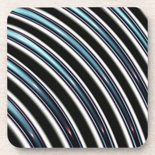 Gebogene Linien nah oben von einem Fraktal Getränkeuntersetzer