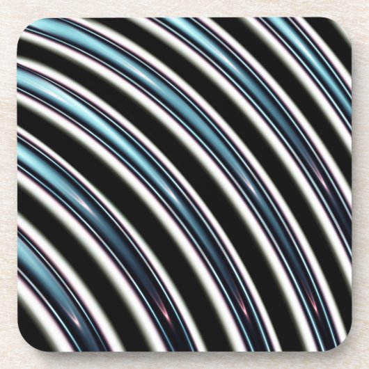 Gebogene Linien nah oben von einem Fraktal Getränkeuntersetzer (Vorderseite)