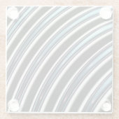 Gebogene Linien nah oben von einem Fraktal Glasuntersetzer (Rückseite)