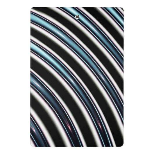 Gebogene Linien nah oben von einem Fraktal Mini Klemmbrett (Rückseite)