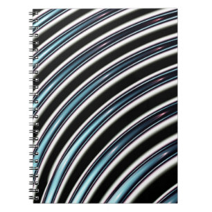 Gebogene Linien nah oben von einem Fraktal Notizblock