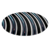 Gebogene Linien nah oben von einem Fraktal Schneidebrett (Ecke)