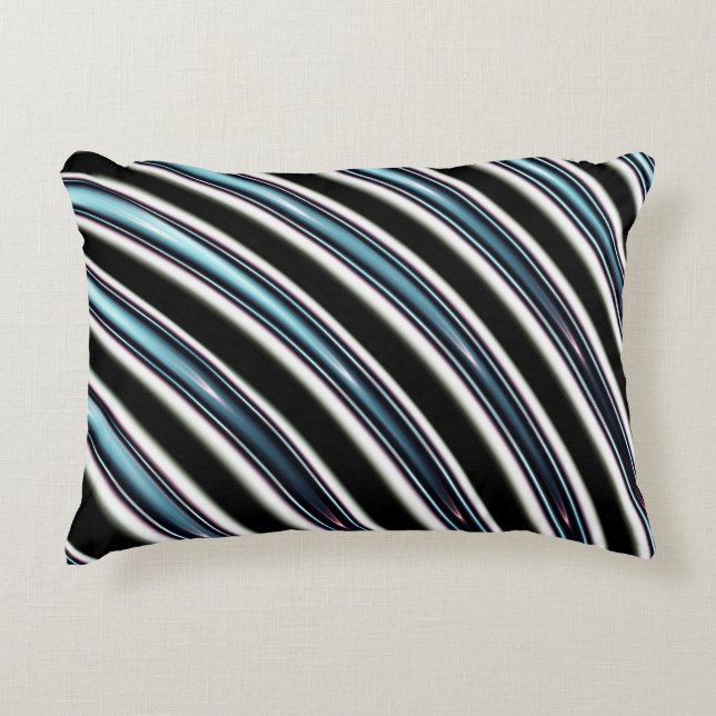 Gebogene Linien nah oben von einem Fraktal Zierkissen (Vorderseite)