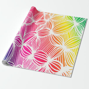 Gebogene Regenbogenlinien Geschenkpapier