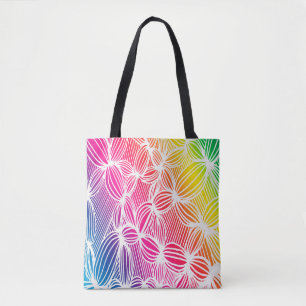 Gebogene Regenbogenlinien Tasche