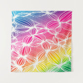 Gebogene Regenbogenlinien Wandteppich (Vorderseite (Horizontal))