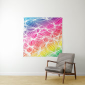 Gebogene Regenbogenlinien Wandteppich (Beispiel (Horizontal))