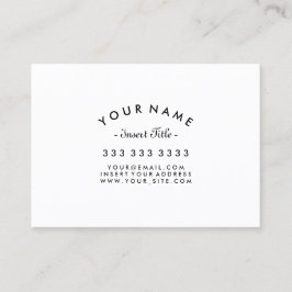 Gebogene Text-berufliche Schwarzweiss-Gewohnheit Visitenkarte