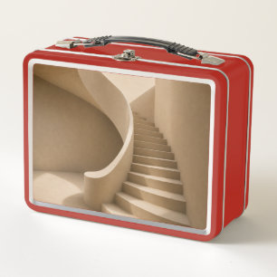Gebogene Treppe Minimalist Beige Lunchbox