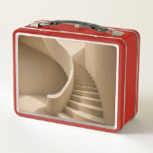 Gebogene Treppe Minimalist Beige Lunchbox (Rückseite)