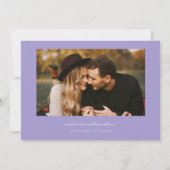 Gebogene Typografie Multi-Foto Lila Save The Date (Rückseite)
