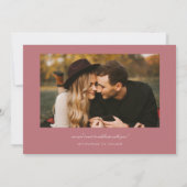 Gebogene Typografie Multi-Foto Rosa Save The Date (Rückseite)