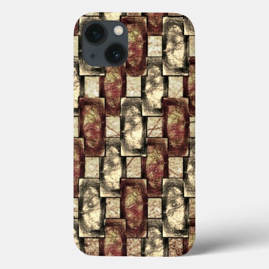 Gebogene und gebeizte rechteckige, goldbraune Stüc Case-Mate iPhone Hülle (Rückseite)