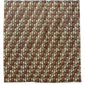 Gebogene und gebeizte rechteckige, goldbraune Stüc Duschvorhang (Vorderseite)