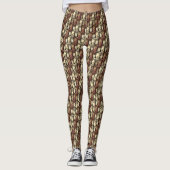 Gebogene und gebeizte rechteckige, goldbraune Stüc Leggings (Vorderseite)