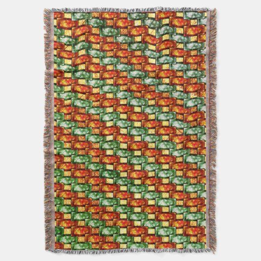 Gebogene und grün-rote rechteckige Teller Decke (Vorderseite Vertikal)