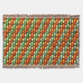 Gebogene und grün-rote rechteckige Teller Decke (Vorderseite)