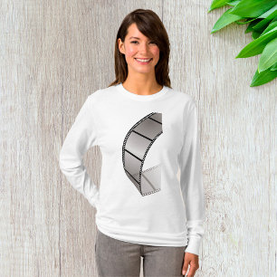 Gebogener leerer Filmstreifen T-Shirt