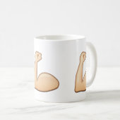 Gebogenes Bizeps Emoji Kaffeetasse (VorderseiteRechts)
