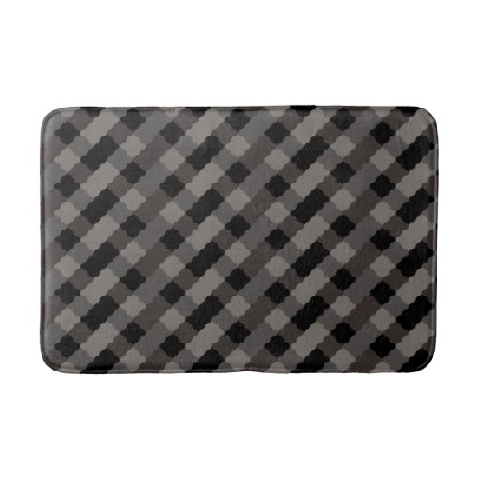 Gebogenes geometrisches Fliesenmuster-Badmatte Badematte (Vorderseite)