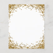 Gebogenes Gold-Glitter Weiß Menü (Rückseite)