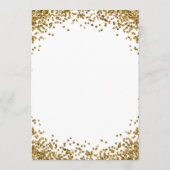 Gebogenes Gold Glitter Weiß Menükarte (Rückseite)