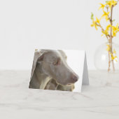 Gebohrte Weimaraner Anmerkungs-Karte Karte (Gelbe Blume)