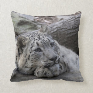 Gebohrter Schnee-Leopard CUB Kissen