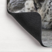 Gebohrter Schnee-Leopard CUB Mousepad (Ecke)