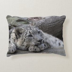 Gebohrter Schnee-Leopard CUB Zierkissen