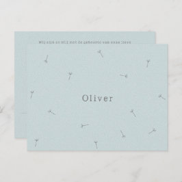 Geboortekaartje Baby Neutraal Lijntekening Bloemen Postkarte