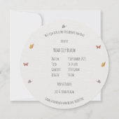 Geboortekaartje (rond) - Heuvels en Vlinders Einladung (Rückseite)