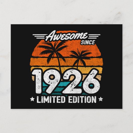 Geboren 1926 Limited Edition Retro Phantastisch se Postkarte (Vorderseite)