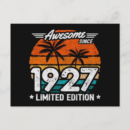 Geboren 1927 Limited Edition Retro Phantastisch se Postkarte (Vorderseite)