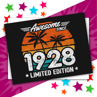 Geboren 1928 Limited Edition Retro Phantastisch se Postkarte