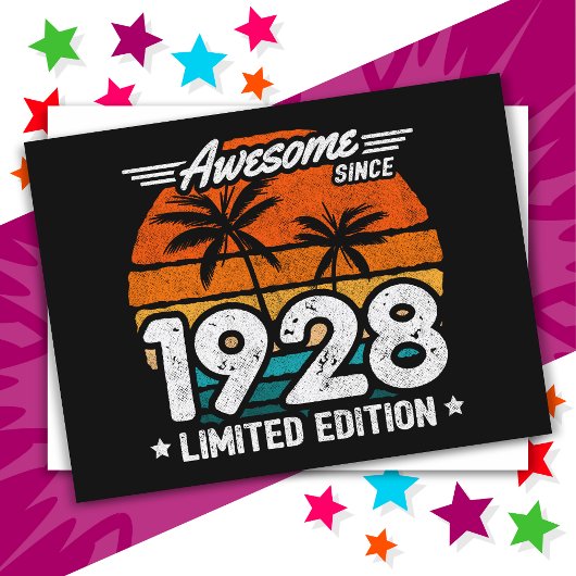 Geboren 1928 Limited Edition Retro Phantastisch se Postkarte